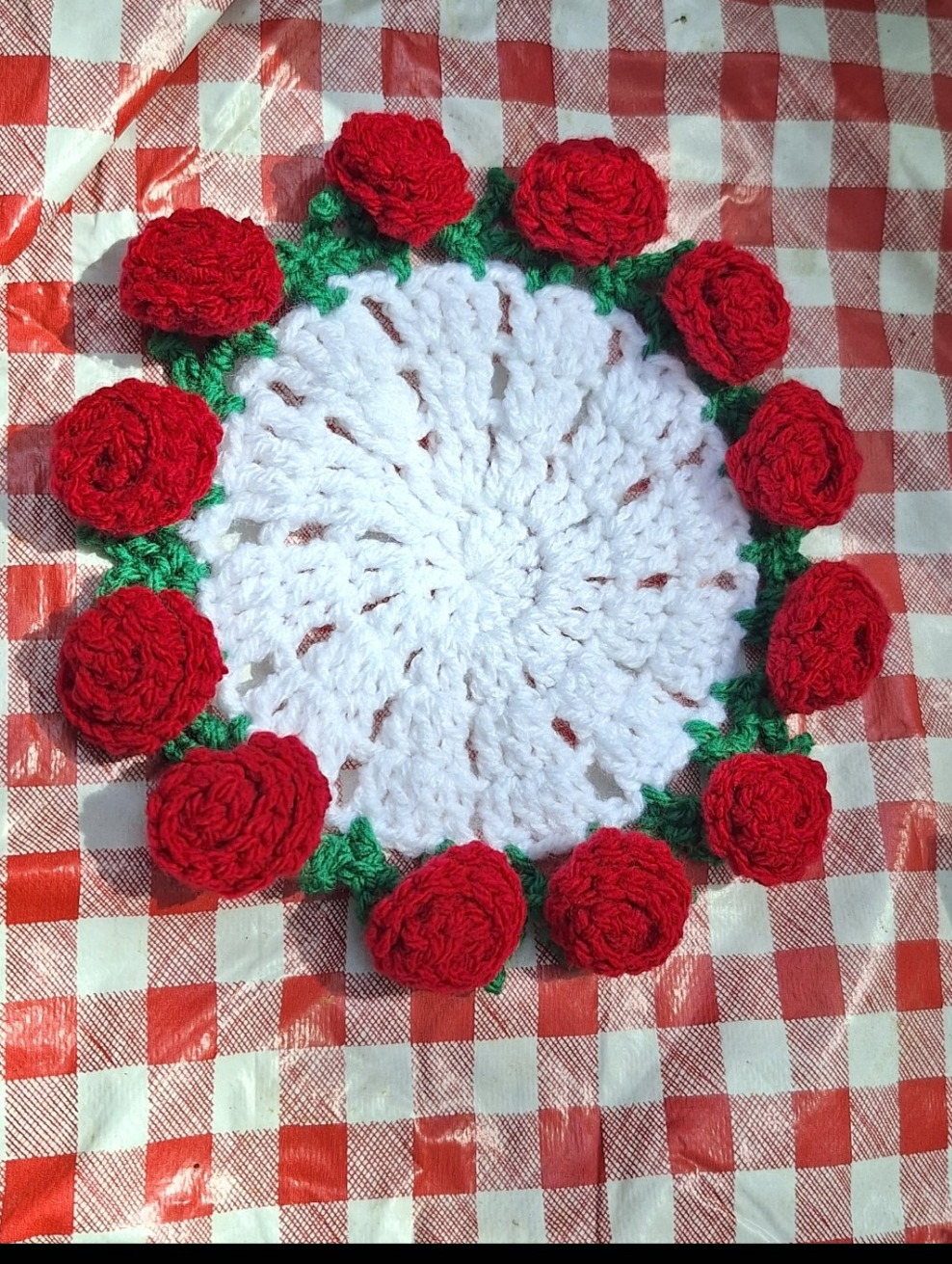 Mini  red flower blanket 🌹